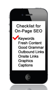 Checklist for On Page Search Engine Optimization (SEO)