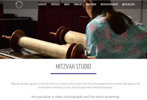 The new Mitzvah Studio website uses interactive parallax scrolling to engage visitors and show off its' services.